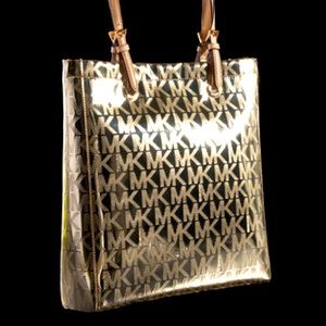 Signature Mirror Metallic Michael Kors purse
